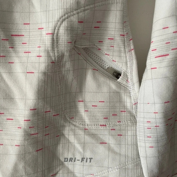 Nike White Dri Fit Running Hoodie Sweatshirt Pullover Mesh Back Detail - Picture 6 of 8